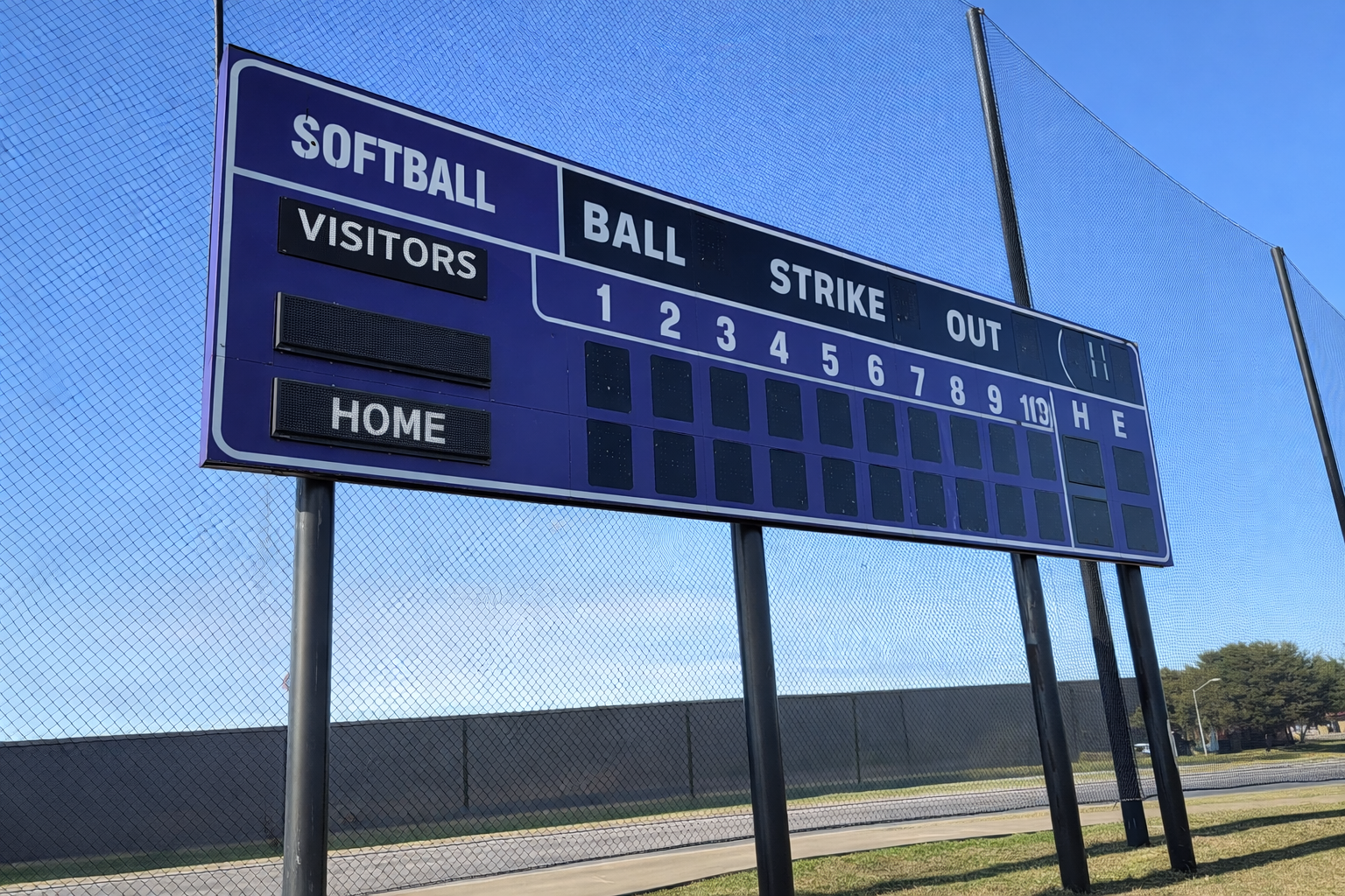 State University Scoreboard Net System Installation
